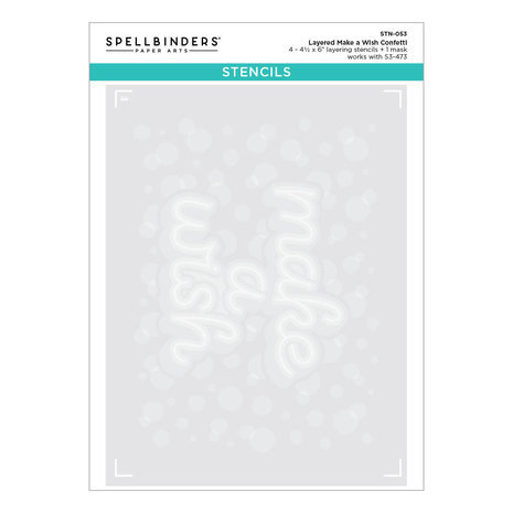 Spellbinders Layered Stencil Collection Layered Make a Wish Confetti Stencils (STN-053) Spellbinders Layered Stencil Collection Layered Make a Wish Confetti Stencils (STN-053)