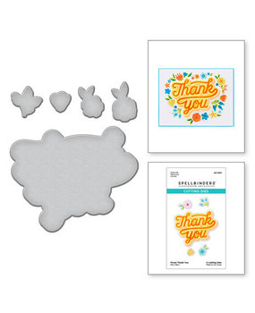 Spellbinders Layered Stencil Collection Floral Thank You Dies (S4-1283) Spellbinders Layered Stencil Collection Floral Thank You Dies (S4-1283)