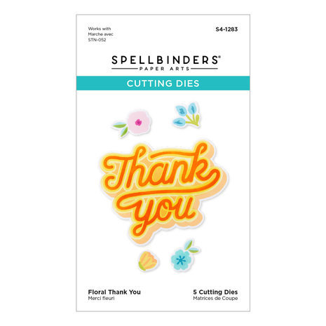 Spellbinders Layered Stencil Collection Floral Thank You Dies (S4-1283) Spellbinders Layered Stencil Collection Floral Thank You Dies (S4-1283)