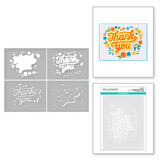 Spellbinders Layered Stencil Collection Layered Floral Thank You Stencils (STN-052)