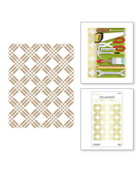 Spellbinders Toolbox Essentials Tic Tac Toe Plaid Glimmer Hot Foil Plate (GLP-354) Spellbinders Toolbox Essentials Tic Tac Toe Plaid Glimmer Hot Foil Plate (GLP-354)