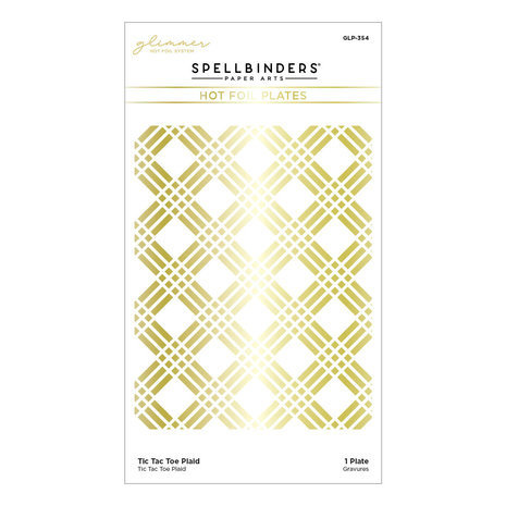 Spellbinders Toolbox Essentials Tic Tac Toe Plaid Glimmer Hot Foil Plate (GLP-354) Spellbinders Toolbox Essentials Tic Tac Toe Plaid Glimmer Hot Foil Plate (GLP-354)