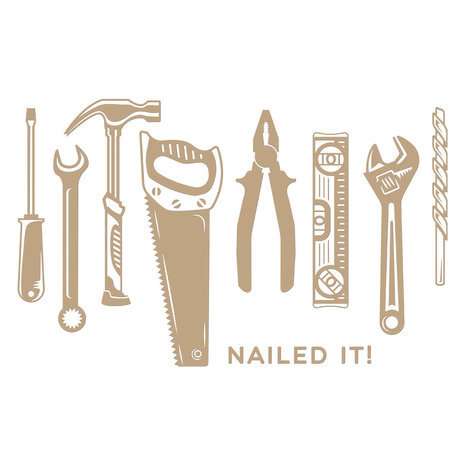 Spellbinders Toolbox Essentials Nailed It! Glimmer Hot Foil Plate (GLP-369) Spellbinders Toolbox Essentials Nailed It! Glimmer Hot Foil Plate (GLP-369)