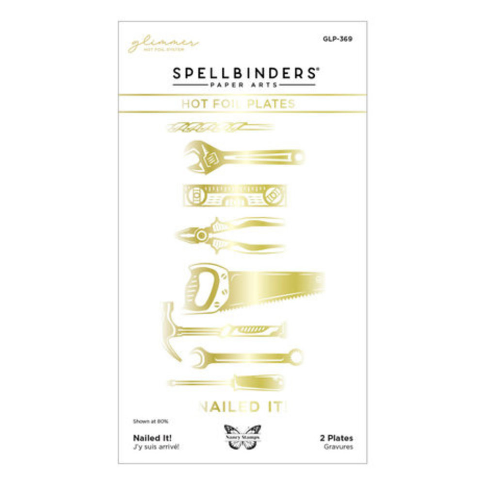 Spellbinders Toolbox Essentials Nailed It! Glimmer Hot Foil Plate (GLP-369) Spellbinders Toolbox Essentials Nailed It! Glimmer Hot Foil Plate (GLP-369)
