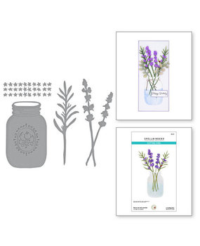 Spellbinders The Victorian Garden Mason Jar and Lavender Dies (S6-207)