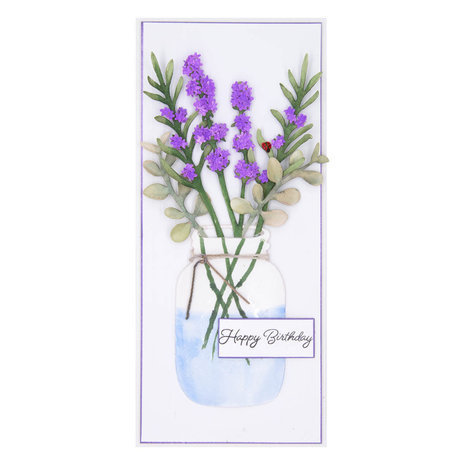 Spellbinders The Victorian Garden Mason Jar and Lavender Dies (S6-207)