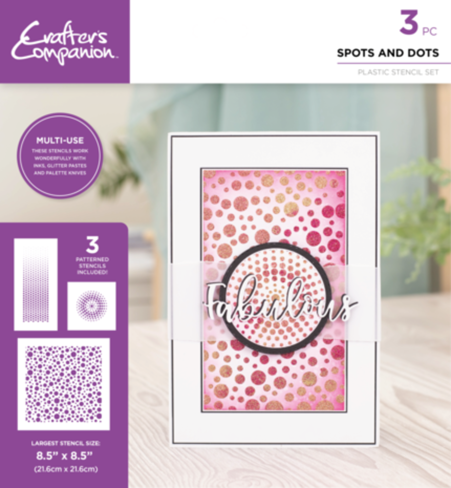 Crafter's Companion Spots and Dots Multi-Use Stencil Set (CC-STEN-SPODOTS) Crafter's Companion Spots and Dots Multi-Use Stencil Set (CC-STEN-SPODOTS)