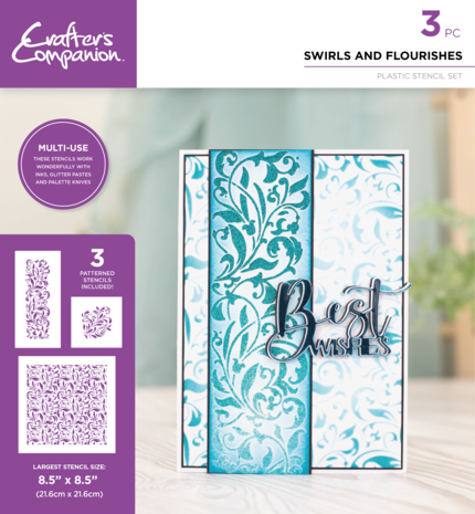 Crafter's Companion Swirls and Flourishes Multi-Use Stencil Set (CC-STEN-SWFLOUR) Crafter's Companion Swirls and Flourishes Multi-Use Stencil Set (CC-STEN-SWFLOUR)