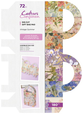 Crafter's Companion Vintage Summer Die-Cut Gift Bag (CC-PAD-GIFT-VISU) Crafter's Companion Vintage Summer Die-Cut Gift Bag (CC-PAD-GIFT-VISU)