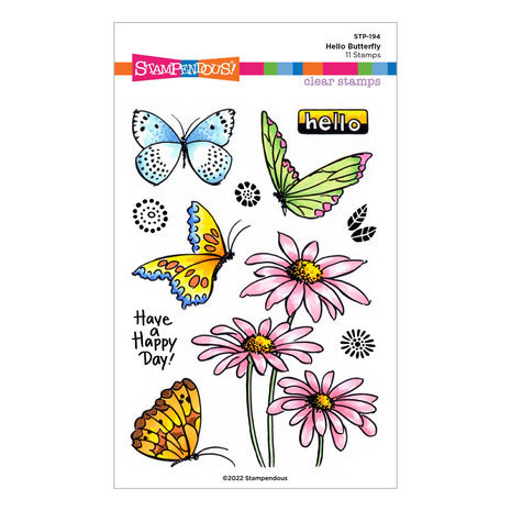 Stampendous! Hello Butterfly Clear Stamps (STP-194) Stampendous! Hello Butterfly Clear Stamps (STP-194)