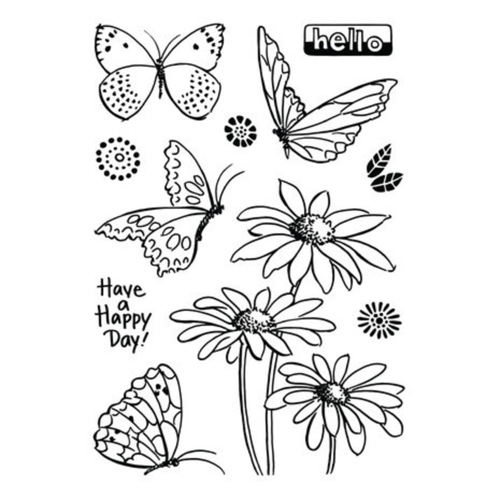 Stampendous! Hello Butterfly Clear Stamps (STP-194) Stampendous! Hello Butterfly Clear Stamps (STP-194)