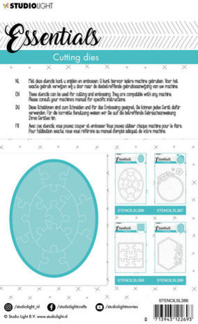 Studio Light Essentials Snijmal Small shape oval puzzle (STENCILSL386)