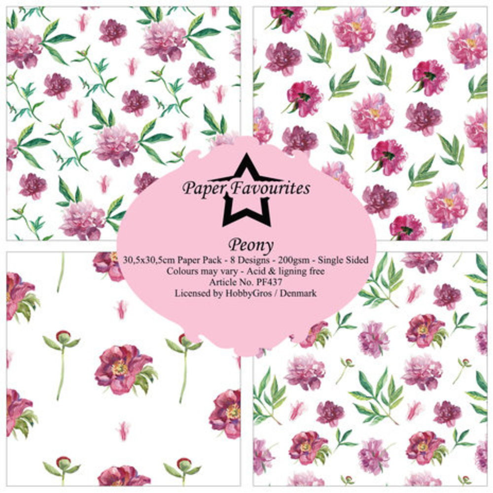 Paper Favourites Peony 12x12 Inch Paper Pack (PF437)