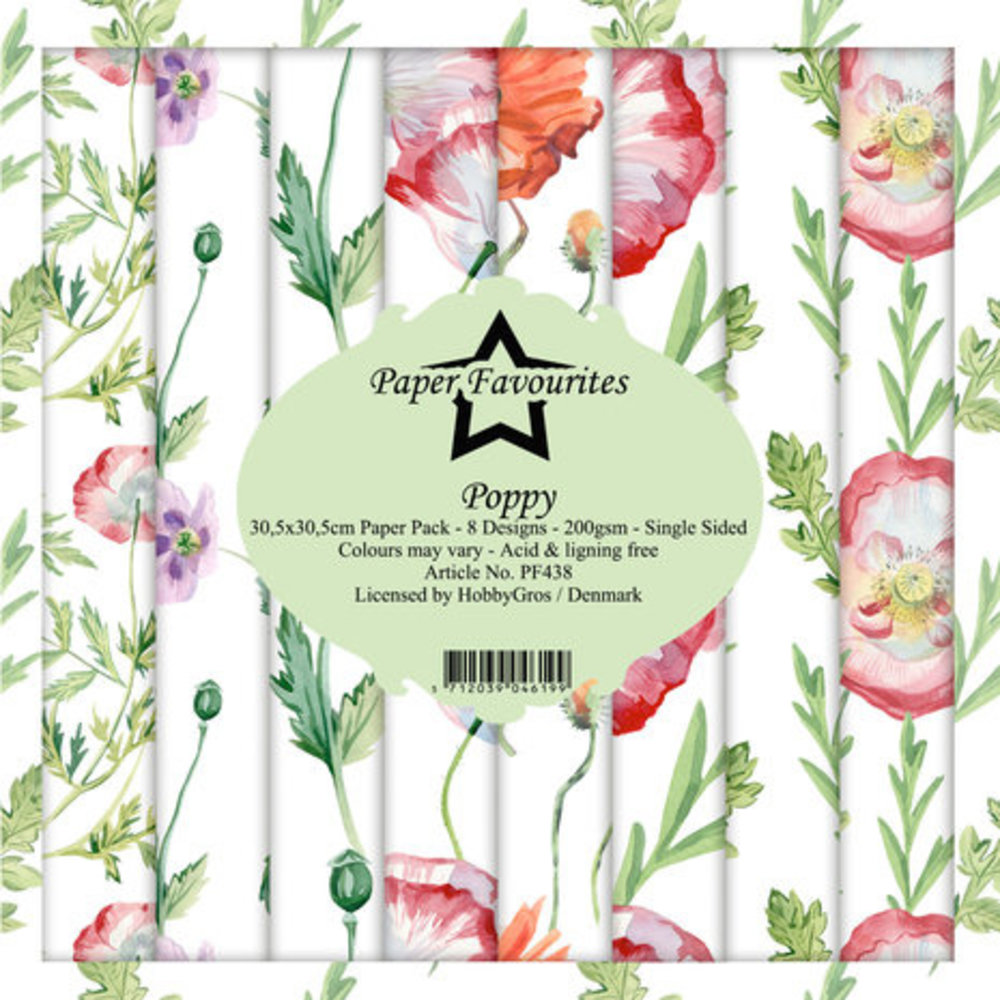 Paper Favourites Poppy 12x12 Inch Paper Pack (PF438)