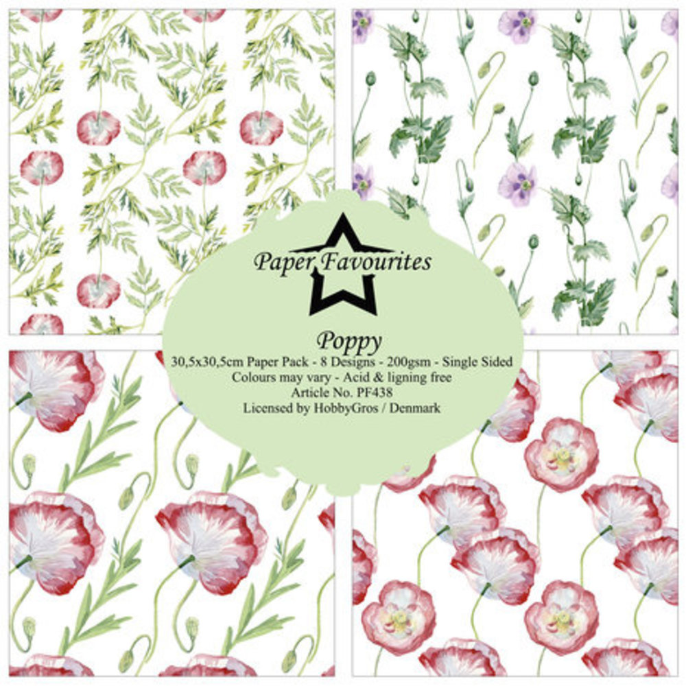 Paper Favourites Poppy 12x12 Inch Paper Pack (PF438)