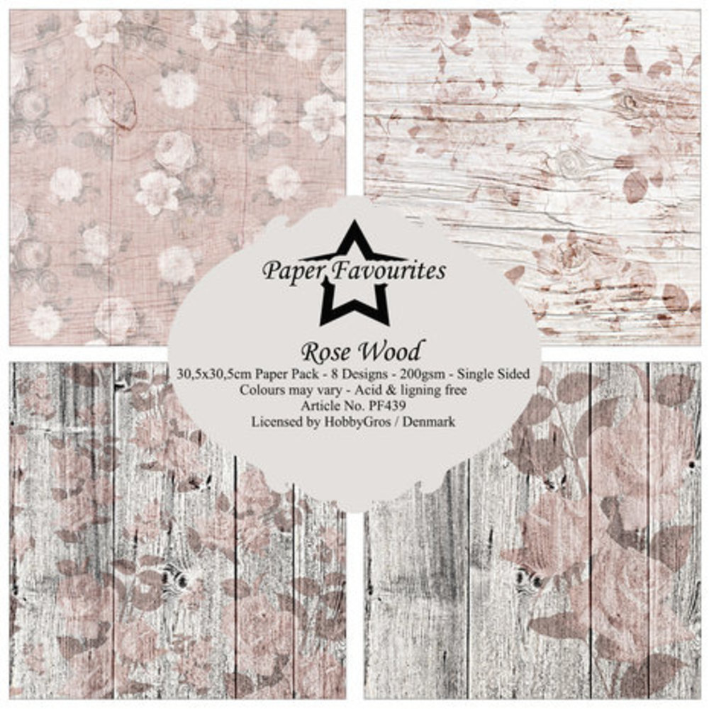 Paper Favourites Rose Wood 12x12 Inch Paper Pack (PF439)