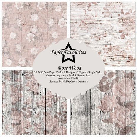 Paper Favourites Rose Wood 12x12 Inch Paper Pack (PF439)