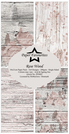 Paper Favourites Rose Wood Slimline Paper Pack (PFS085)