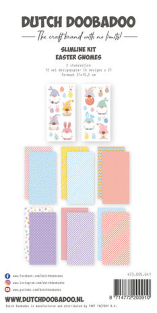 Dutch Doobadoo Crafty Paper Slimline Easter Gnomes (473.005.041) Dutch Doobadoo Crafty Paper Slimline Easter Gnomes (473.005.041)