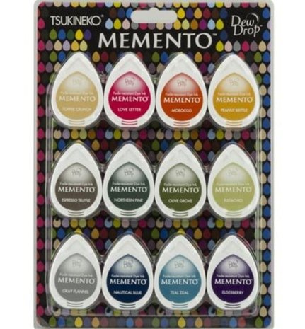 Tsukineko Memento Snow Cones Dye Ink Dew Drops Set (MD-012-300) Tsukineko Memento Snow Cones Dye Ink Dew Drops Set (MD-012-300)