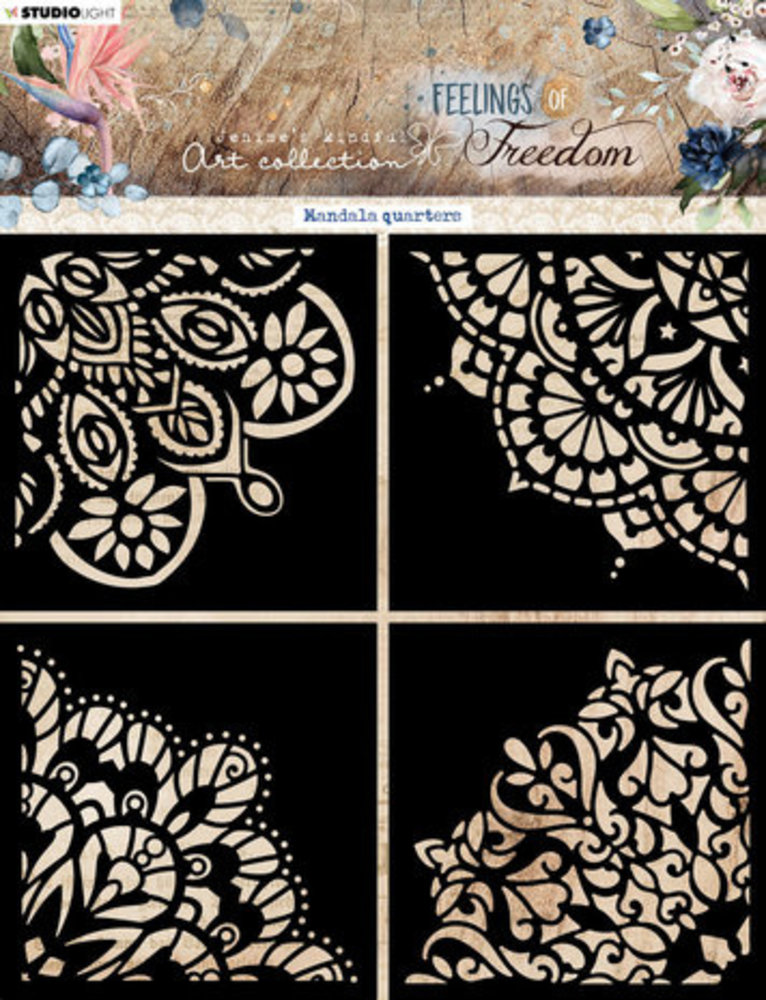 Studio Light Feelings of Freedom Masking Stencil Mandala Quarters (JMA-FOF-MASK192)
