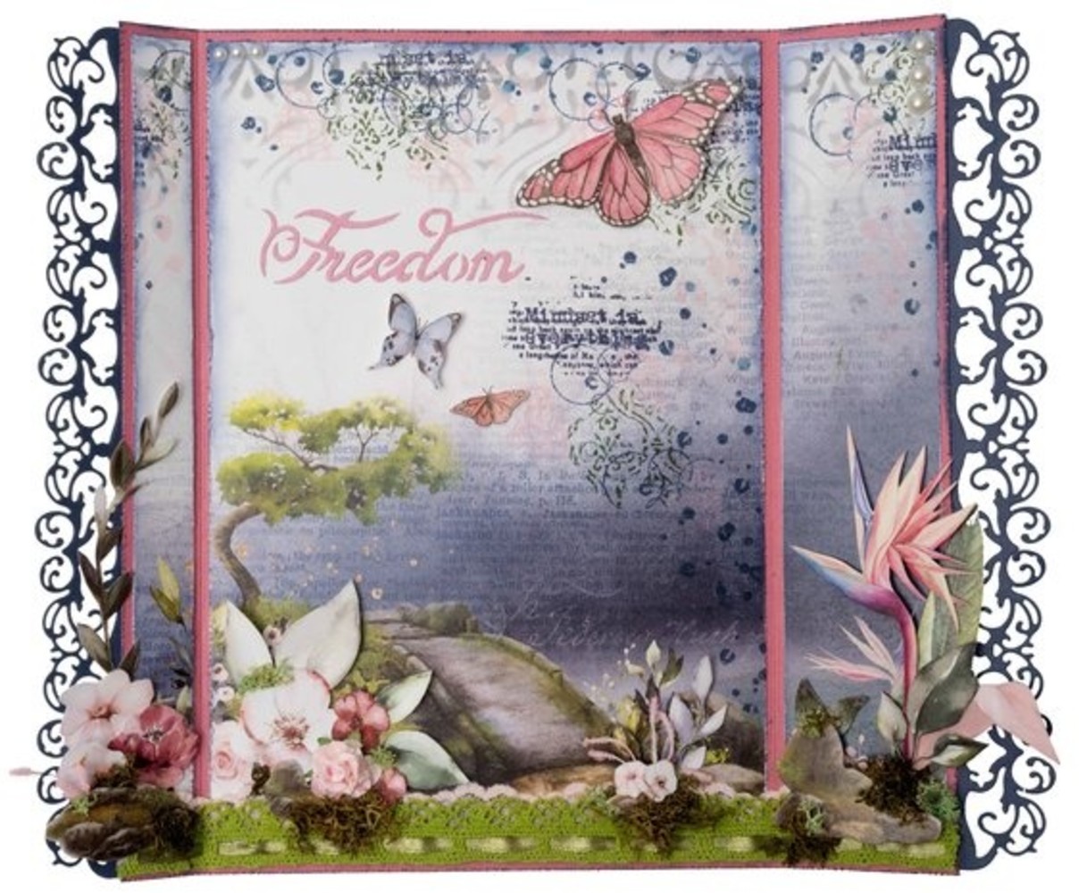 Studio Light Feelings of Freedom Masking Stencil Brocade Pattern (JMA-FOF-MASK194)