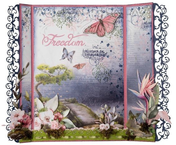 Studio Light Feelings of Freedom Masking Stencil Brocade Pattern (JMA-FOF-MASK194)