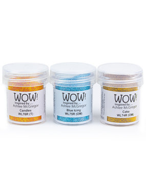 WOW! Trio's Birthday Cake Embossing Powder Set (WOWKT057)