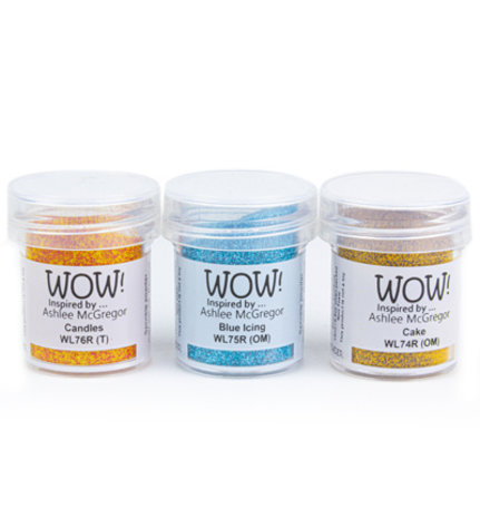 WOW! Trio's Birthday Cake Embossing Powder Set (WOWKT057)