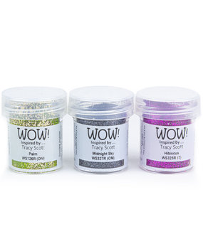 WOW! Trio's Tropical Nights Embossing Powder Set (WOWKT052)
