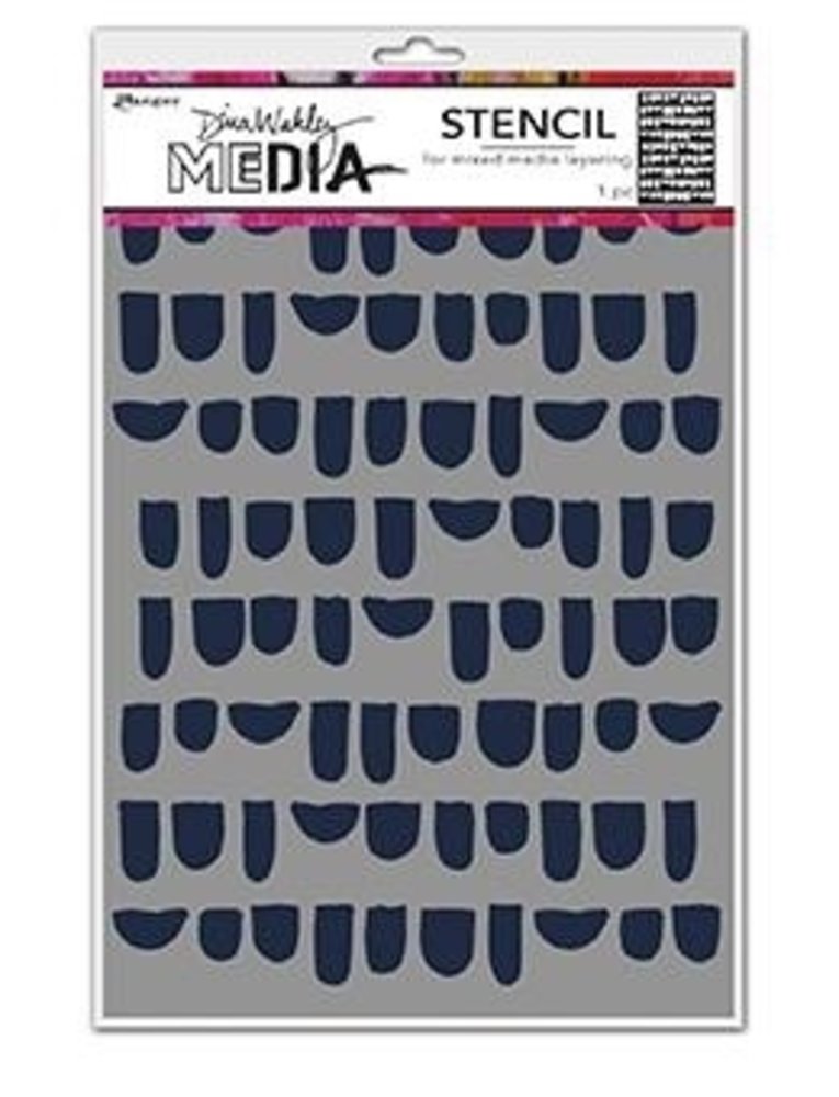 Dina Wakley MEdia Masking Stencil Bumps (MDS74847)