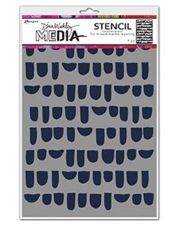 Dina Wakley MEdia Masking Stencil Bumps (MDS74847)