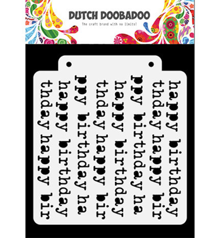 Dutch Doobadoo Dutch Mask Art Happy Birthday (470.784.112) Dutch Doobadoo Dutch Mask Art Happy Birthday (470.784.112)