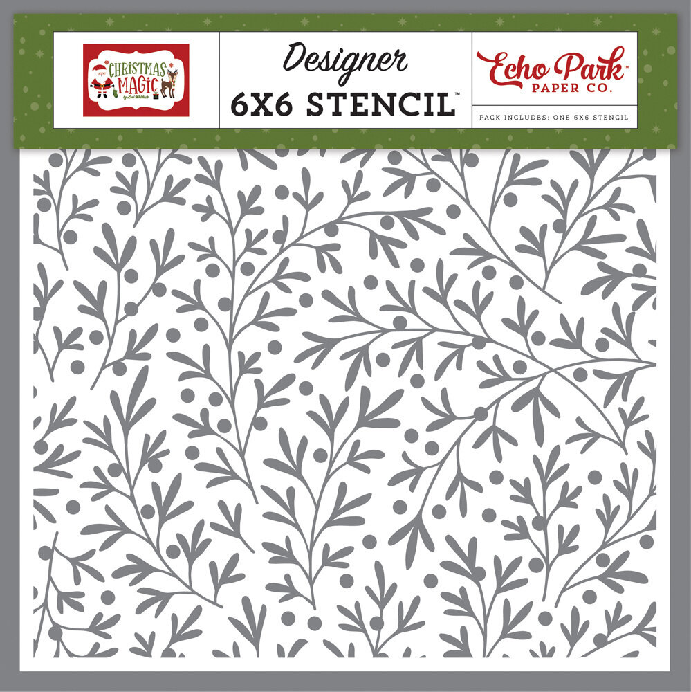 Echo Park Christmas Magic Christmas Branches Stencil (CM254034)
