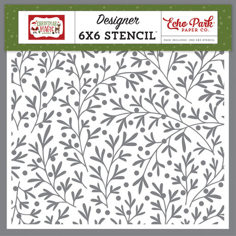 Echo Park Christmas Magic Christmas Branches Stencil (CM254034)