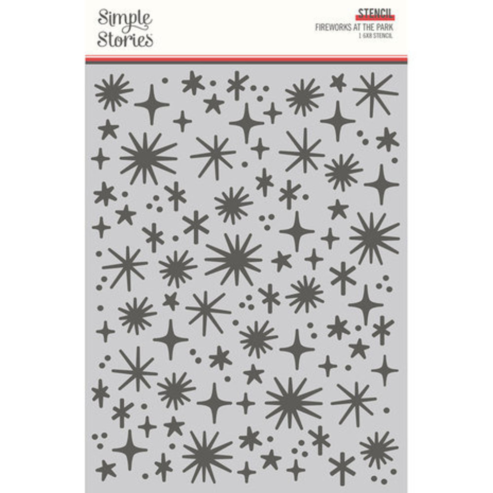 Simple Stories Say Cheese At The Park Stencil Fireworks At The Park (17925) Simple Stories Say Cheese At The Park Stencil Fireworks At The Park (17925)