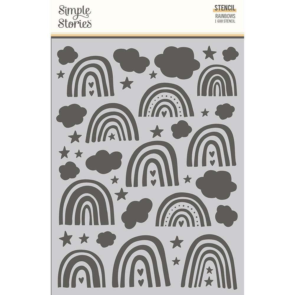Simple Stories Boho Baby Stencil Rainbows (17527) Simple Stories Boho Baby Stencil Rainbows (17527)