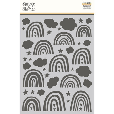 Simple Stories Boho Baby Stencil Rainbows (17527) Simple Stories Boho Baby Stencil Rainbows (17527)