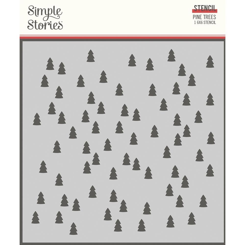 Simple Stories Make it Merry Stencil Pine Trees (15728)