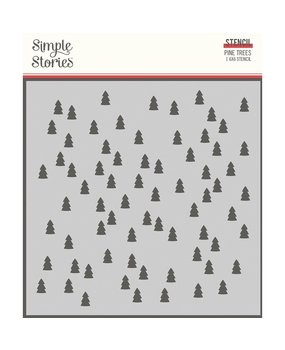 Simple Stories Make it Merry Stencil Pine Trees (15728)