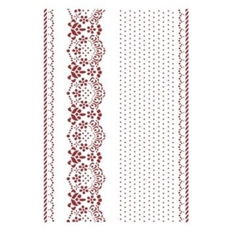 Stamperia Provence Masking Stencil A4 Borders (KSG492)