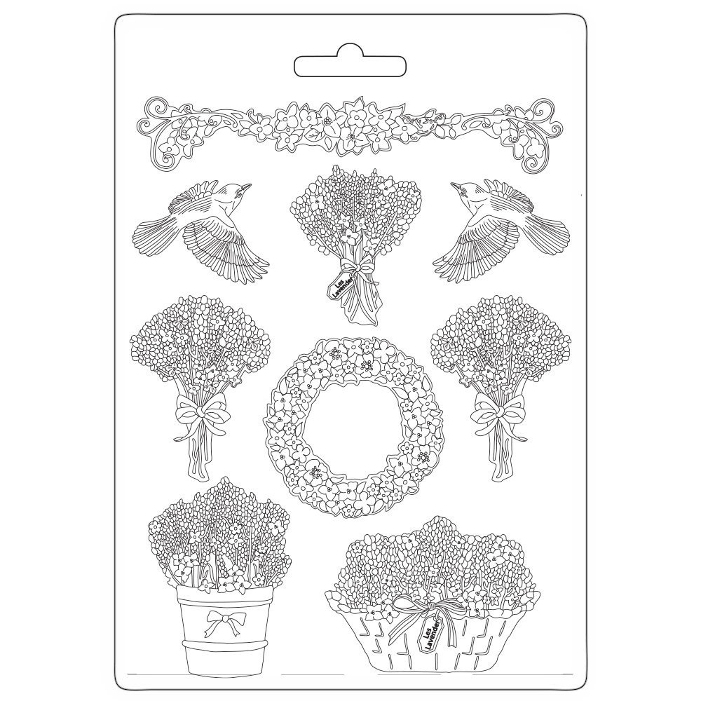Stamperia Provence Soft Mould A4 Garlands and Bouquets (K3PTA4527) Stamperia Provence Soft Mould A4 Garlands and Bouquets (K3PTA4527)