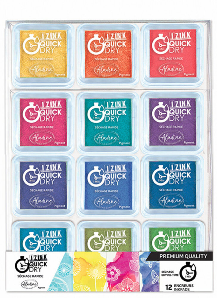 Aladine Izink Quick Dry Pigment Set Bright (12pcs) (19708)