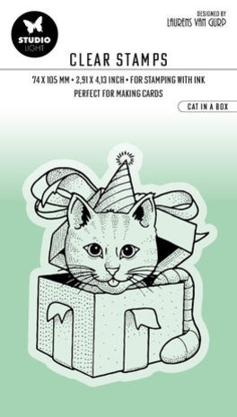 Studio Light Essentials Clear Stamps Cat in a Box (BL-ES-STAMP408) Studio Light Essentials Clear Stamps Cat in a Box (BL-ES-STAMP408)