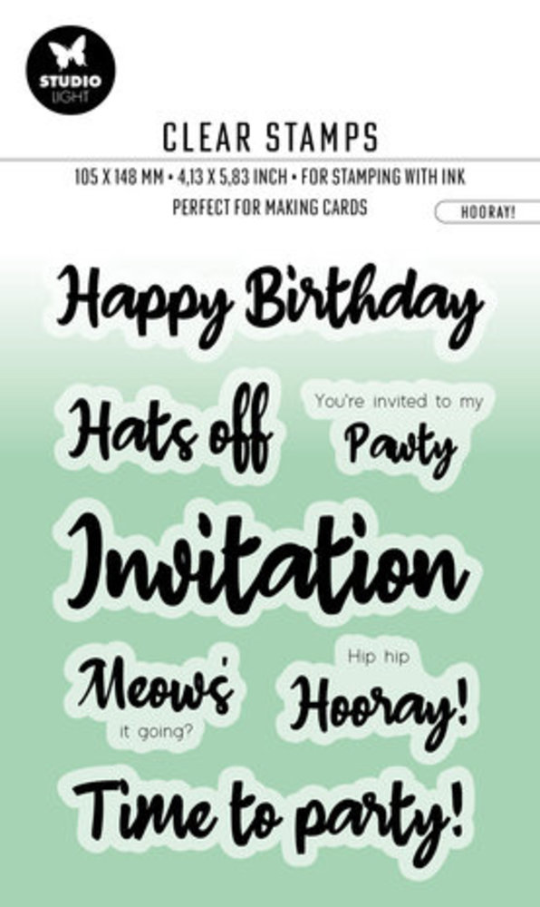 Studio Light Essentials Clear Stamps Hooray! (BL-ES-STAMP414) Studio Light Essentials Clear Stamps Hooray! (BL-ES-STAMP414)