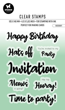 Studio Light Essentials Clear Stamps Hooray! (BL-ES-STAMP414) Studio Light Essentials Clear Stamps Hooray! (BL-ES-STAMP414)