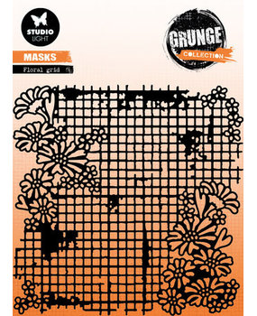 Studio Light Grunge Floral Grid 6x6 Inch Masking Stencil (SL-GR-MASK179) Studio Light Grunge Floral Grid 6x6 Inch Masking Stencil (SL-GR-MASK179)