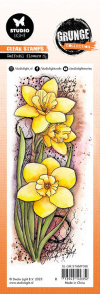 Studio Light Grunge Clear Stamps Daffodil Flowers (SL-GR-STAMP396) Studio Light Grunge Clear Stamps Daffodil Flowers (SL-GR-STAMP396)