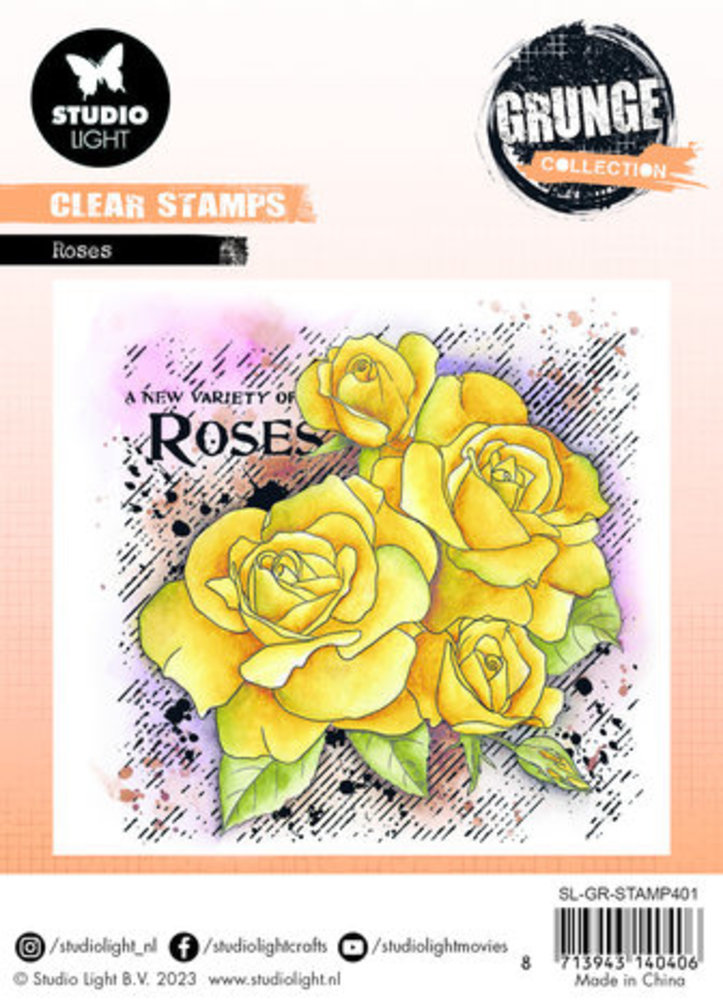 Studio Light Grunge Clear Stamps Roses (SL-GR-STAMP401) Studio Light Grunge Clear Stamps Roses (SL-GR-STAMP401)