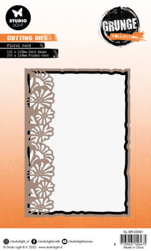 Studio Light Grunge Snijmal Floral Card (SL-GR-CD501) Studio Light Grunge Snijmal Floral Card (SL-GR-CD501)